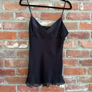 Forever 21 Vintage Y2K Spaghetti Strap Tank Top Black Dressy Sleeveless Large